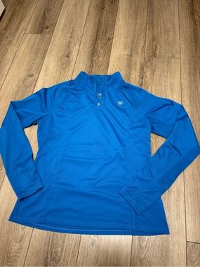 Ariat Sunstopper 2.0 1/4 Zip Long Sleeve Shirt - Imperial Blue